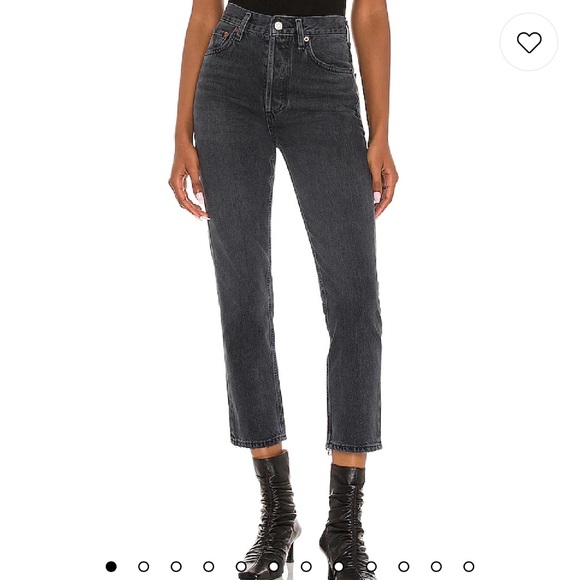 Agolde Denim - AGOLDE // EUC Riley High Rise Straight Crop in Edit